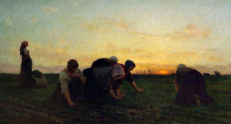 Jules Breton The Weeders, oil on canvas painting by Metropolitan Museum of Art Norge oil painting art